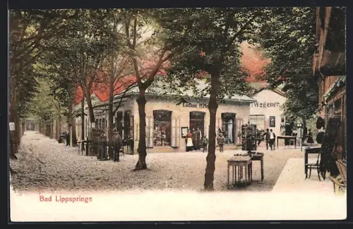 AK Bad Lippspringe, Ortspartie mit Kaufhaus M. Meyer