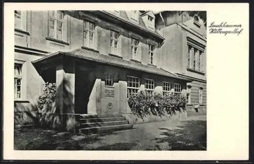 AK Lauchhammer, Hütten-Gasthof im Ort