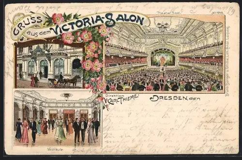 Lithographie Dresden, Gasthof Victoria-Salon, Vestibule