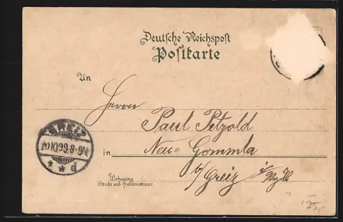 Lithographie Bad Berka /Ilm, L. Güldners Gasthof zum Goldenen Stern, Brücke von Buchfart, Felsen-Schloss