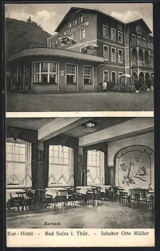 AK Bad Sulza i. Thür., Kur-Hotel, Inh. Otto Müller, Kzrsaal