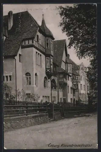 AK Coburg, Partie in der Alexandrinenstrasse
