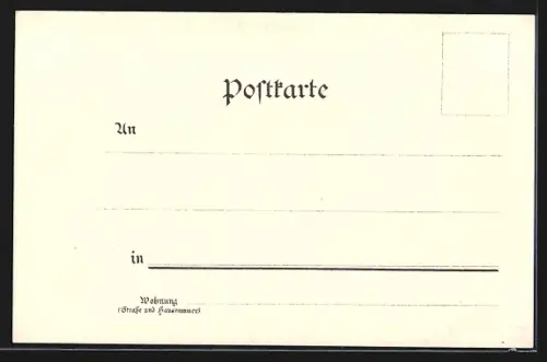 Lithographie Friesenheim, Neunkirch, Nothelfer Kapelle und Strassenpartie