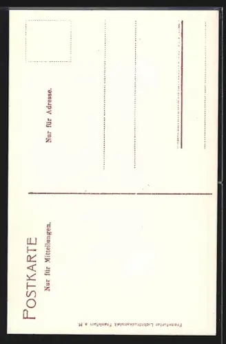 AK Frankfurt-Sachenhausen, Rittergasse mit Adam u. Eva Brunnen