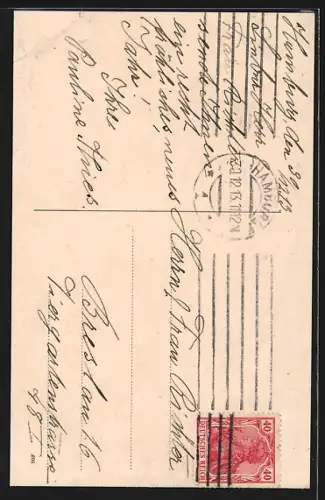 AK Hamburg-Rotherbaum, Hotel-Pension Thies, Alte Rabenstrasse 27