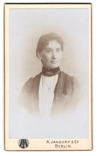 Fotografie A. Jandorf & Co., Berlin, Spittelmarkt 16/17, Porträt einer Dame