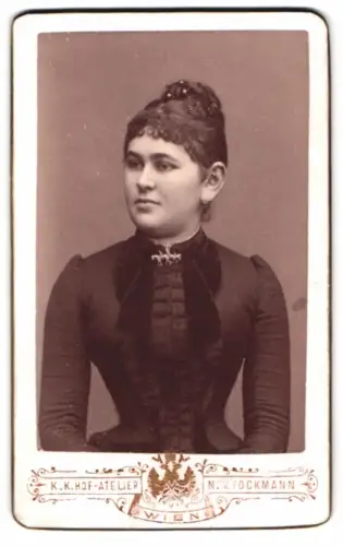 Fotografie N. Stockmann, Wien, II. Praterstrasse 10, Porträt einer Dame