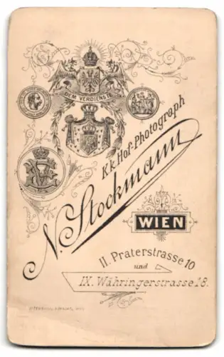 Fotografie N. Stockmann, Wien, II. Praterstrasse 10, Porträt einer Dame