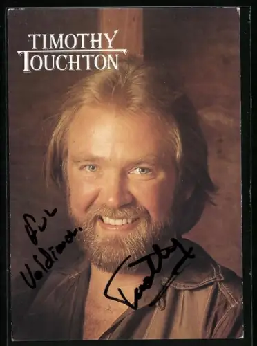 AK Musiker Timothy Touchton lächelnd im Porträt, Autograph