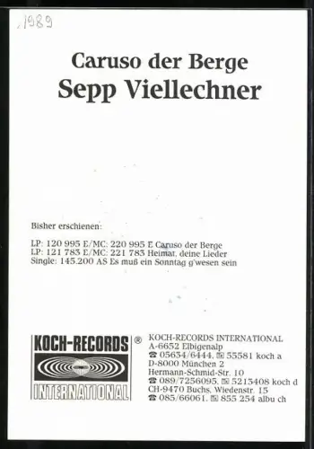 AK Musiker Sepp Viellechner in Tracht, Autograph