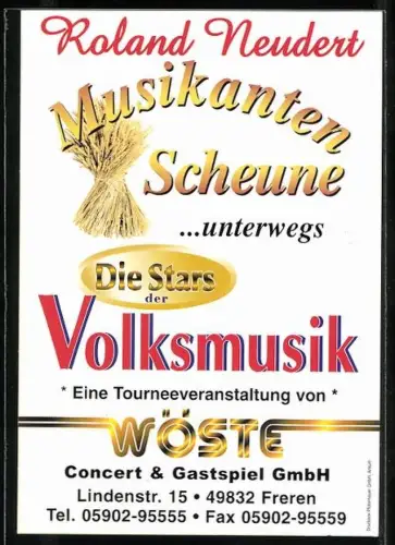 AK Musiker Roland Neudert lächelnd in die Kamera blickend, Autograph