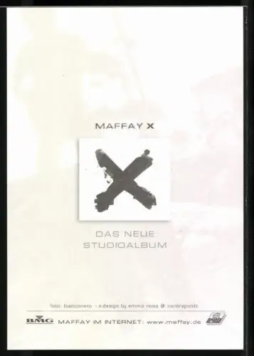 AK Musiker Peter Maffay in dunkler Lederjacke, Autograph