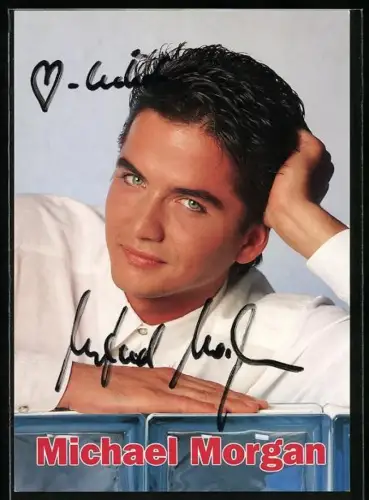 AK Musiker Michael Morgan im Porträt, Autograph
