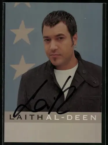 AK Musiker Laith Al-Deen im Porträt mit Autograph