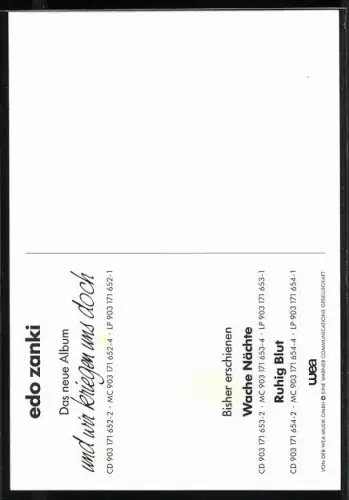 AK Musiker Edo Zanki lächelnd im Porträt, Autograph