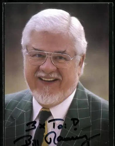 AK Musiker Bill Ramsey lächelnd im Porträt, Autograph