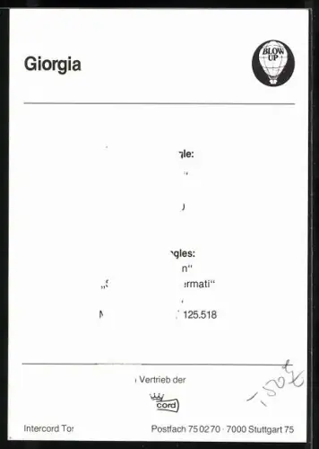 AK Musikerin Giorgia lächelnd im Porträt, Autograph