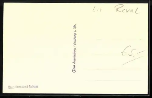 AK Reval, Altstadt mit Rathaus