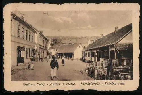 AK Doboj, Passanten in der Bahnhofstrasse