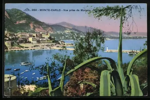 AK Monte Carlo, Vue prise de Monaco