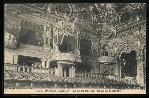 AK Monte-Carlo, Loge du Prince, Salle de Concert