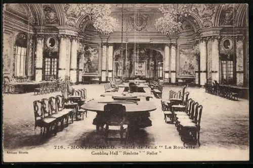 AK Monte Carlo, Salle de Jeux, La Roulette