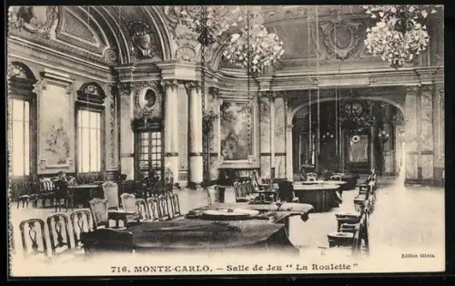 AK Monte Carlo, Salle de Jeu, La Roulette