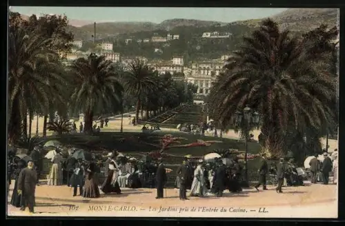 AK Monte Carlo, Les Jardins pris de l`Entrée du Casino