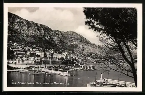 AK Monte Carlo, Vue prise de Monaco