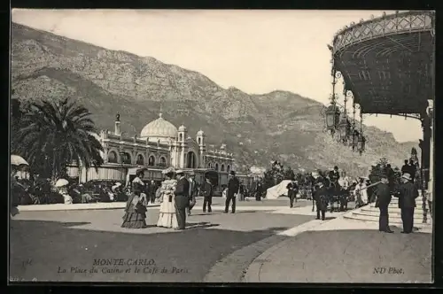 AK Monte Carlo, La Place du Casino et le Café de Paris, manège