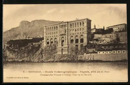 AK Monaco, Musée Océanographique, Facade, cote de la mer