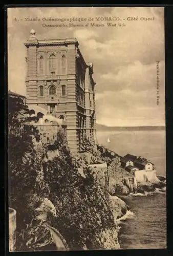 AK Monaco, Musée Océanographique, Coté Ouest
