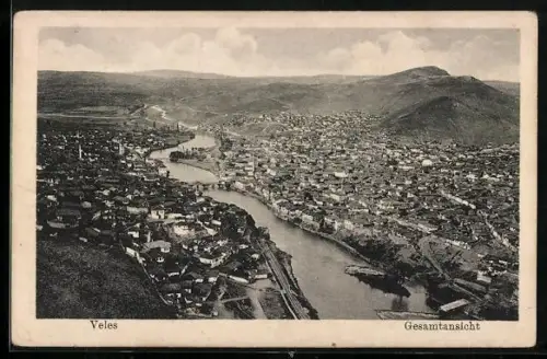 AK Veles, Ortsansicht mit Flusspartie