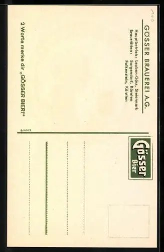 Künstler-AK Was ein Rossmarkt ohne Rösser ist ein Wirtshaus ohne Gösser!, Bursche mit Schmiss