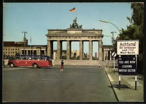AK Berlin, Grenze am Brandenburger Tor