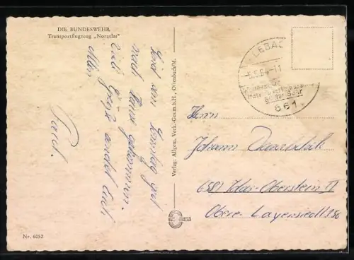 AK Die Bundeswehr, Transportflugzeug Noratlas