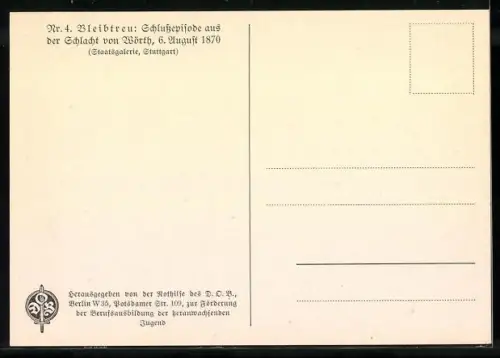 AK Reichseinigungskriege, Schlussepisode aus der Schlacht von Wörth am 6. August 1870