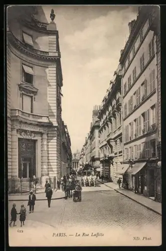 AK Paris, La Rue Laffitte