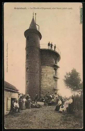 AK Argenteuil, Le Moulin d`Orgemont, Côté Nord 1808-1908