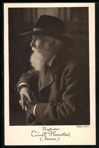 AK Portrait Professor Ernst Haeckel, 1911