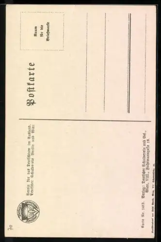 Künstler-AK Ernst Kutzer: Deutscher Schulverein NR. 1413: Frauen in Kleidern tanzen mit einem Mann