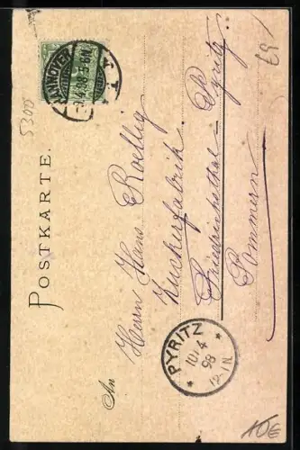 Künstler-AK Carl Biese: Bonn, Blick zur Kirche, Totalansicht