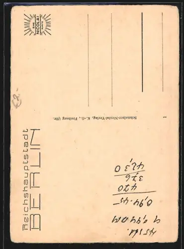 AK Berlin-Tiergarten, Hochhaus an der Bendlerbrücke, Skulptur