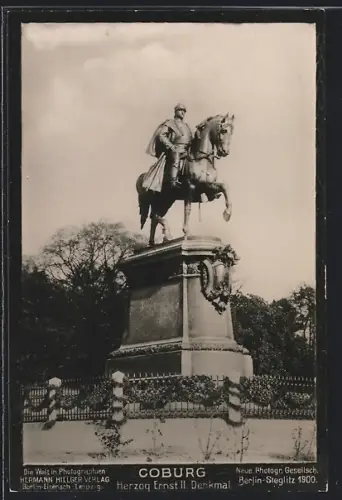Foto-AK NPG Nr. 1334: Coburg, Herzog Ernst II. Denkmal