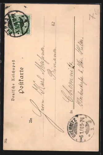 AK Pirna, Stadtansicht mit Schloss und Kirche