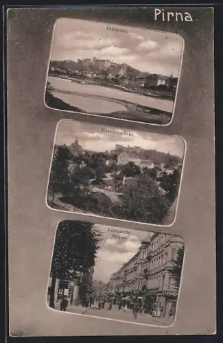 AK Pirna, Panorama, Gesamtansicht, Dohnasche Strasse