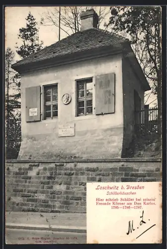 AK Loschwitz b. Dresden, Schillerhäuschen