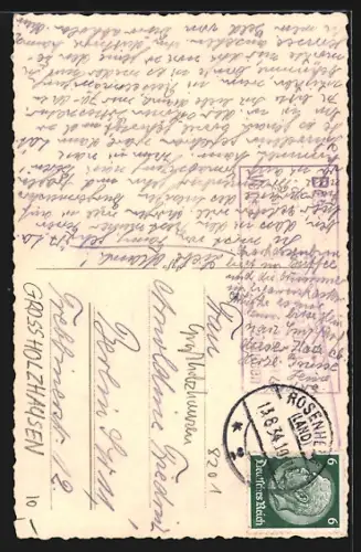 AK Grossholzhausen, Kirche und Strasse