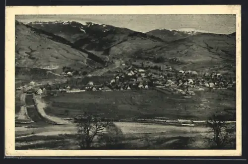 AK Ökörmezö, Látképe, Háttérben magas Kamjánka havassal