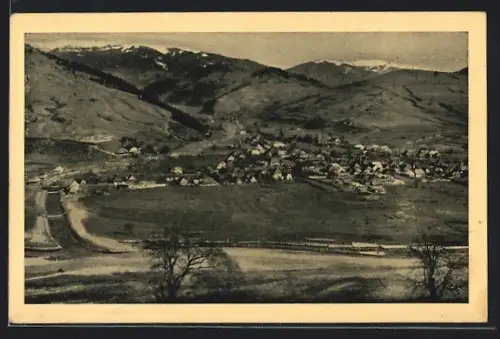 AK Ökörmezö, Látképe, Háttérben magas Kamjánka havassal